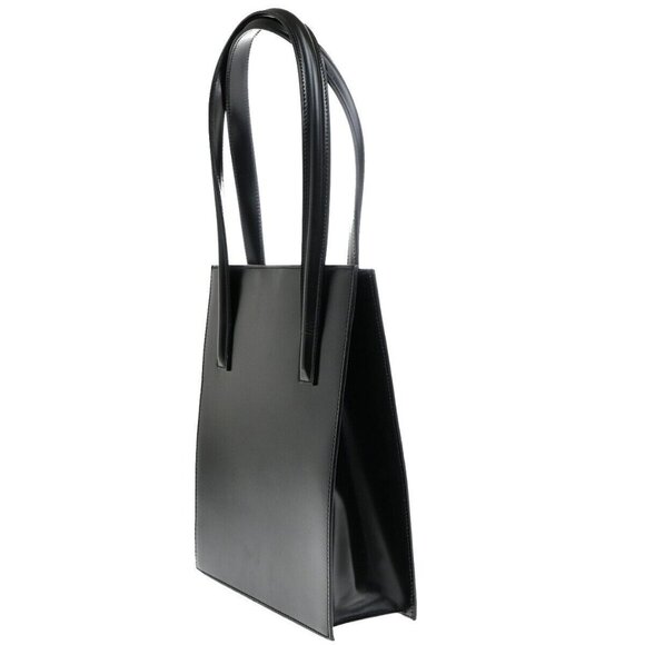 CARTIER Logo Panther Shoulder Hand Bag Leather Black GHW Made In Italy 34YG991 - Picture 2 of 16